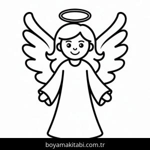Noel Meleği boyama sayfası – yaratıcılığı geliştirir, keyifli zaman