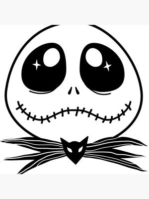 Noel öncesi kabus boyama sayfası,  coloring page, Jack Skellington’ın Güzel Yüzü, 