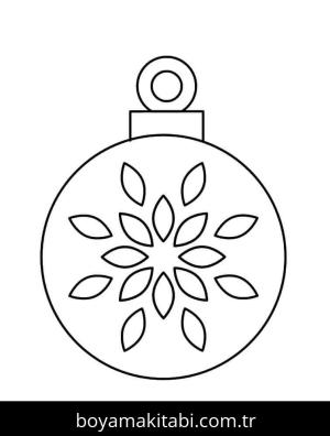 Noel Topları boyama sayfası – çocuklar için, çizgi film temalı