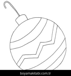 Noel Topları boyama sayfası – çocuklar için, çizgi film temalı