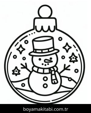 Noel Topları boyama sayfası – eğlenceli etkinlik, el becerilerini geliştirir