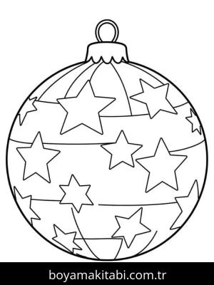 Noel Topları boyama sayfası – el becerilerini geliştirir, boyama çalışması