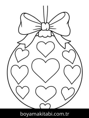 Noel Topları boyama sayfası – okul öncesi, evde etkinlik