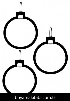 Noel Topları boyama sayfası – eğlenceli etkinlik, el becerilerini geliştirir