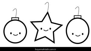 Noel Topları boyama sayfası – yaratıcılık, eğlenceli etkinlik