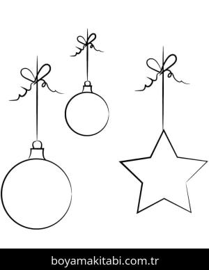 Noel Topları boyama sayfası – evde etkinlik, ücretsiz yazdır