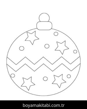 Noel Topları boyama sayfası – yaratıcılık, eğlenceli etkinlik