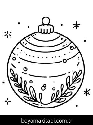 Noel Topları boyama sayfası – keyifli zaman, renkli çizimler