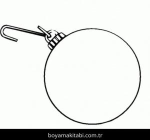 Noel Topları boyama sayfası – çocuklar için, çizgi film temalı