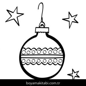 Noel Topları boyama sayfası – el becerilerini geliştirir, boyama çalışması