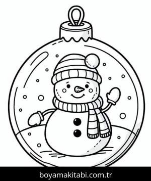 Noel Topları boyama sayfası – sanatsal çalışma, çocuklar için