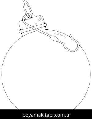 Noel Topları boyama sayfası – PDF indir, sevimli karakter