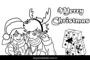Noel ve Yılbaşı boyama sayfası – kolay boyama, eğitici aktivite