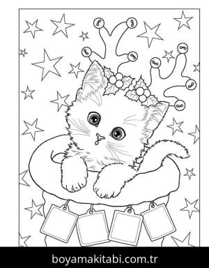 Noel ve Yılbaşı boyama sayfası – kolay boyama, eğitici aktivite
