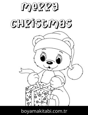 Noel ve Yılbaşı boyama sayfası – çocuklar için, çizgi film temalı