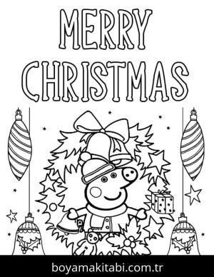 Noel ve Yılbaşı boyama sayfası – el becerilerini geliştirir, boyama çalışması