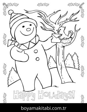 Noel ve Yılbaşı boyama sayfası – eğitici aktivite, yaratıcılık