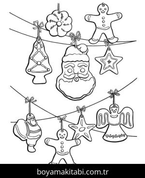Noel ve Yılbaşı boyama sayfası – yaratıcılığı geliştirir, keyifli zaman