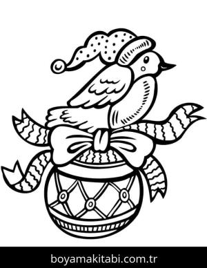 Noel ve Yılbaşı boyama sayfası – çocuklar için, çizgi film temalı