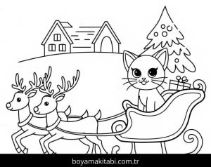 Noel ve Yılbaşı boyama sayfası – okul öncesi, evde etkinlik