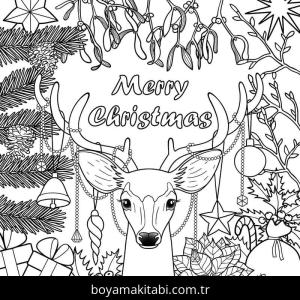 Noel ve Yılbaşı boyama sayfası – yaratıcılığı geliştirir, keyifli zaman