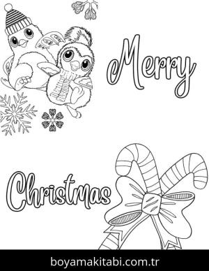 Noel ve Yılbaşı boyama sayfası – yaratıcılık, eğlenceli etkinlik