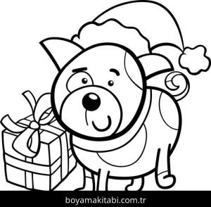 Noel ve Yılbaşı boyama sayfası – sevimli karakter, sanatsal çalışma