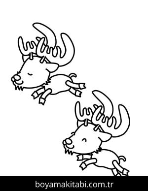 Noel boyama sayfası – basit çizim, kolay boyama