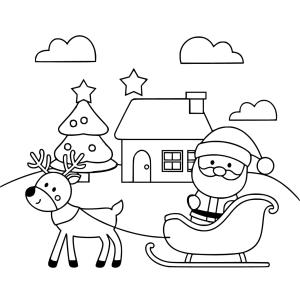 Noel boyama sayfası,  coloring page, Noel 6’i çiz, 