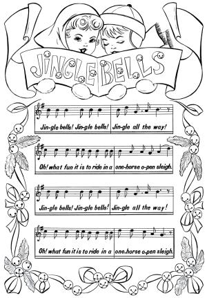 Noel boyama sayfası,  coloring page, Noel Şarkısı, 