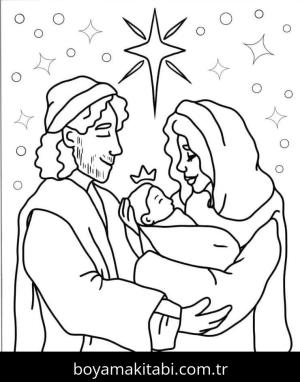 Noel boyama sayfası – sanatsal çalışma, çocuklar için