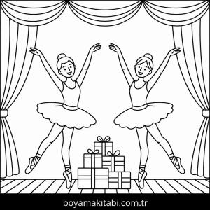 Noel boyama sayfası – çocuk aktivitesi, PDF indir