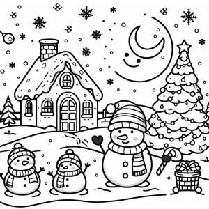 Noel boyama sayfası,  coloring page, Noel’i temel olarak çiz, 