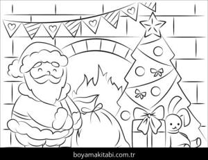 Noel boyama sayfası – okul öncesi, evde etkinlik