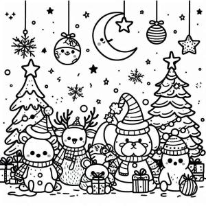 Noel boyama sayfası,  coloring page, Noel 8’i çiz, 