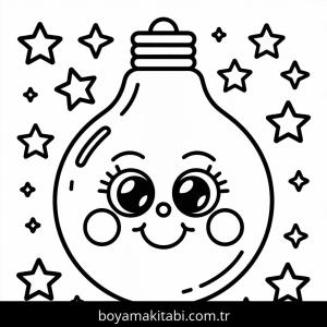 Noel boyama sayfası – basit çizim, kolay boyama