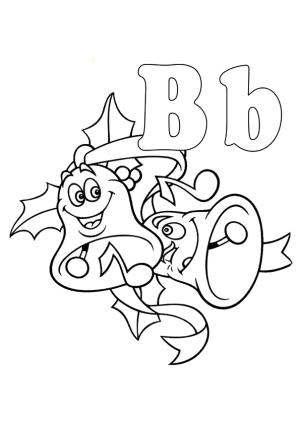 Noel boyama sayfası,  coloring page, Çizgi film çanları, 