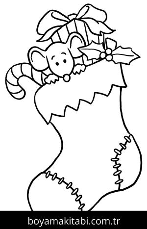 Noel boyama sayfası – eğlenceli etkinlik, el becerilerini geliştirir