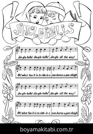 Noel boyama sayfası – kolay boyama, eğitici aktivite