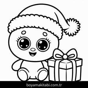 Noel boyama sayfası – kolay boyama, eğitici aktivite