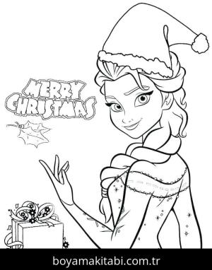 Noel boyama sayfası – eğlenceli etkinlik, el becerilerini geliştirir
