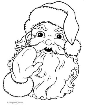 Noel boyama sayfası,  coloring page, Noel Baba Merhaba Deyin, 