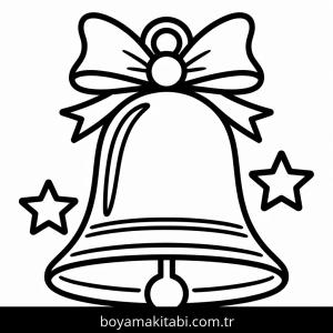 Noel boyama sayfası – çizgi film temalı, basit çizim