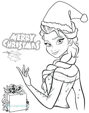 Noel boyama sayfası,  coloring page, Elsa Ile Mutlu Noeller, 