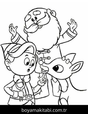 Noel boyama sayfası – el becerilerini geliştirir, boyama çalışması