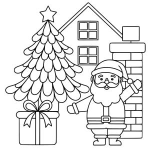 Noel boyama sayfası,  coloring page, Noel 5’i çiz, 