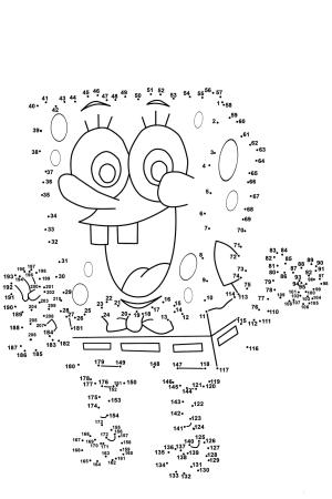 Noktadan Noktalara boyama sayfası,  coloring page, SpongeBob Noktadan Noktalara, 