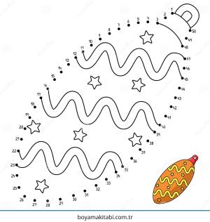 Noktaları Birleştirme boyama sayfası – boyama etkinliği, çocuk aktivitesi