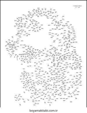 Noktaları Birleştirme boyama sayfası – eğitici aktivite, yaratıcılık
