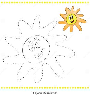 Noktaları Birleştirme boyama sayfası – sevimli karakter, sanatsal çalışma